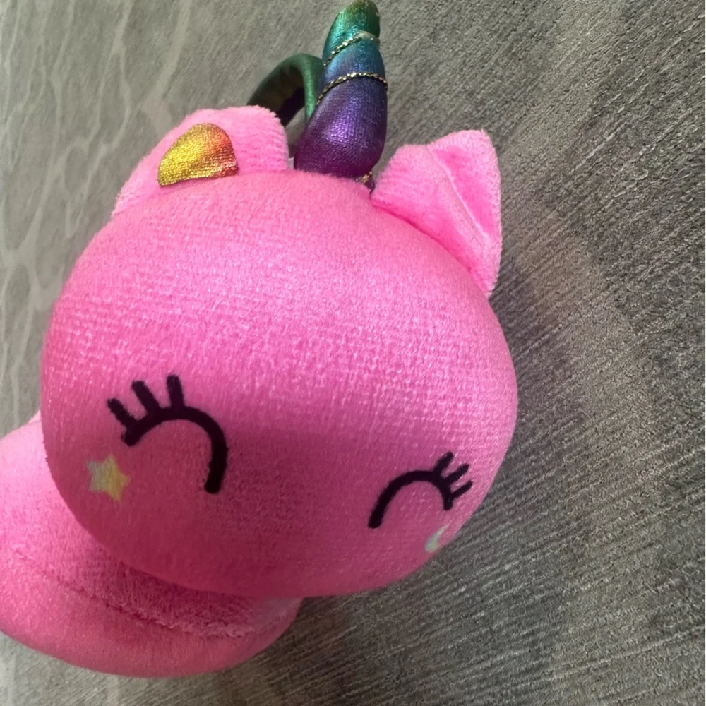 Girls pink unicorn earmuffs